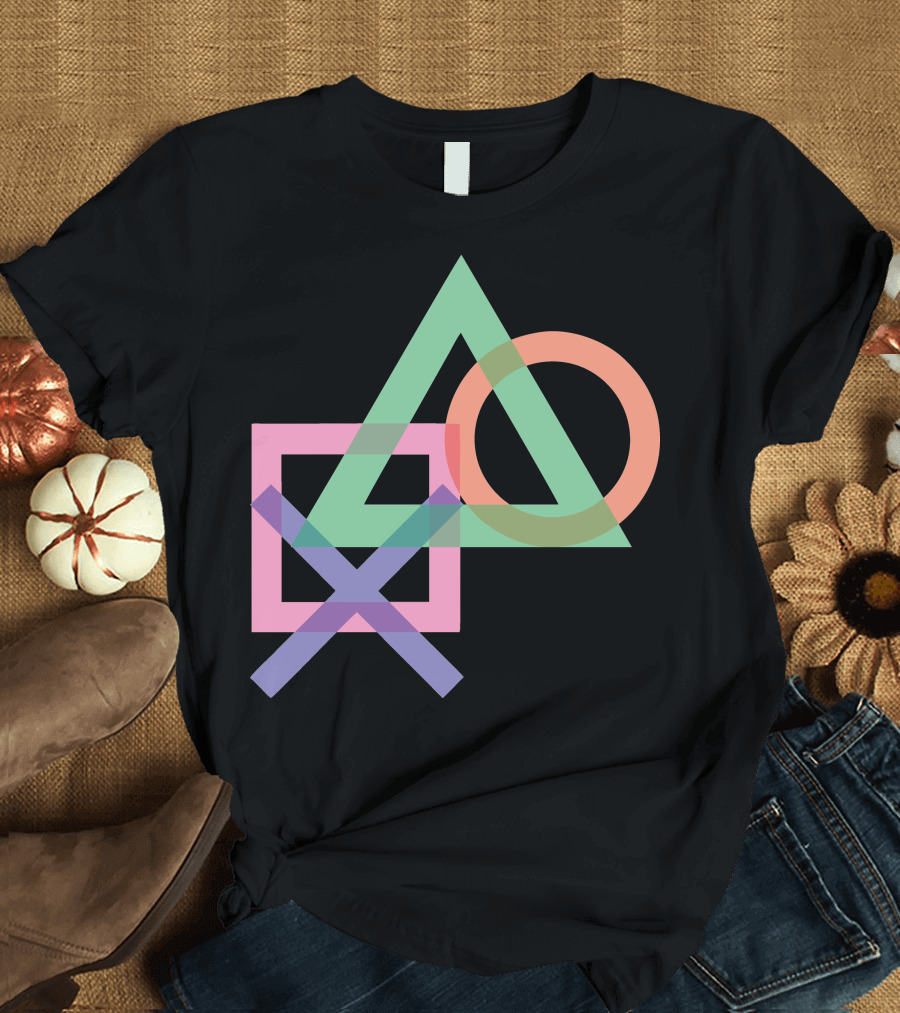 PlayStation Symbols Controller Icons Gaming T-Shirt