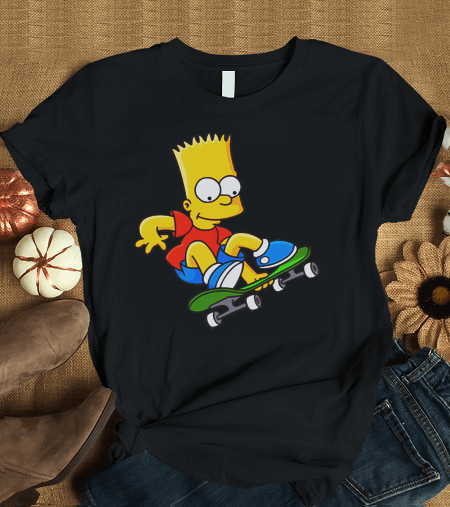 Bart Skateboarding The Simpsons T-Shirt