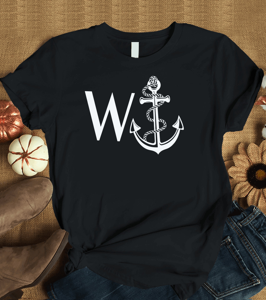 W Nautical Anchor Rope Knot T-Shirt
