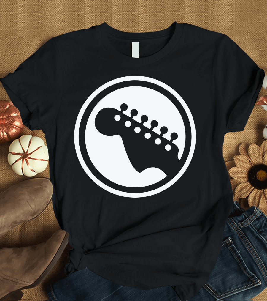 Guitarist Headstock Circle T-Shirt