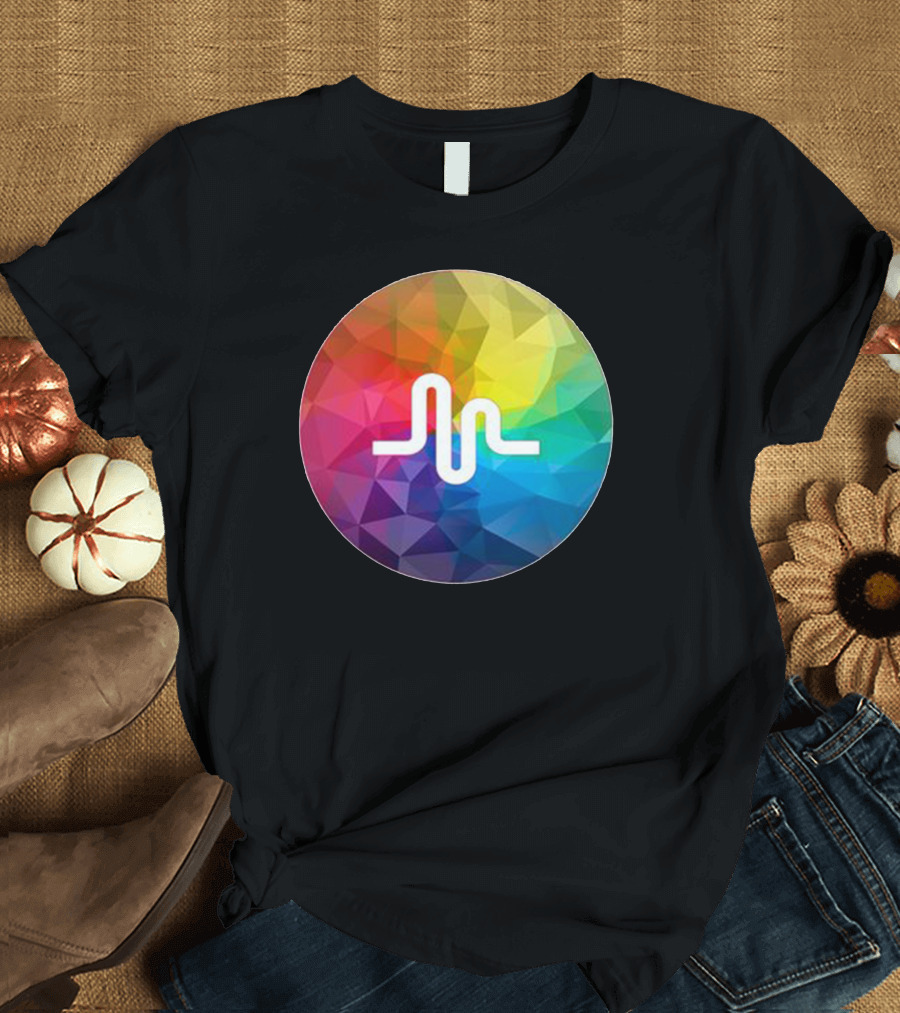 Colorful Geometric Music Wave T-Shirt