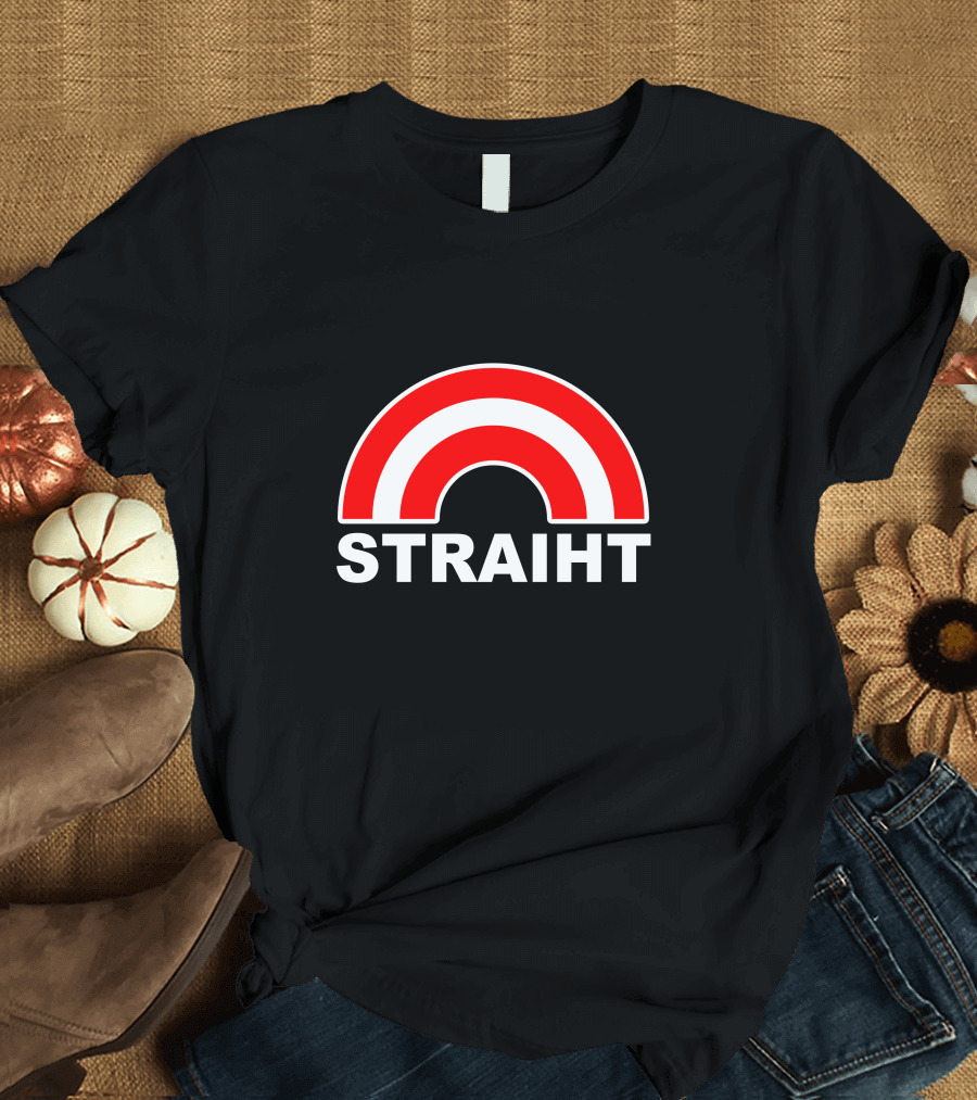 STRAIHT Red and White Arch T-Shirt