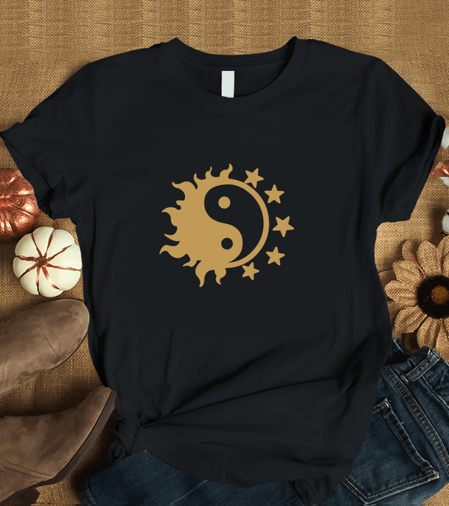 Sun Moon Stars Yin Yang T-Shirt