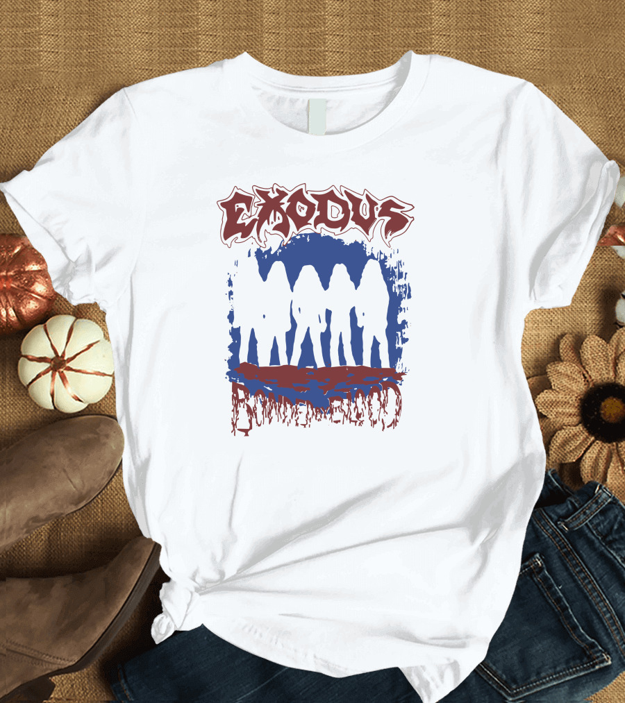 Exodus Bonded By Blood Band Silhouette Thrash T-Shirt