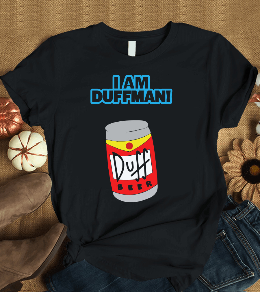 I Am Duff Man Homer Duff Beer Can T-Shirt