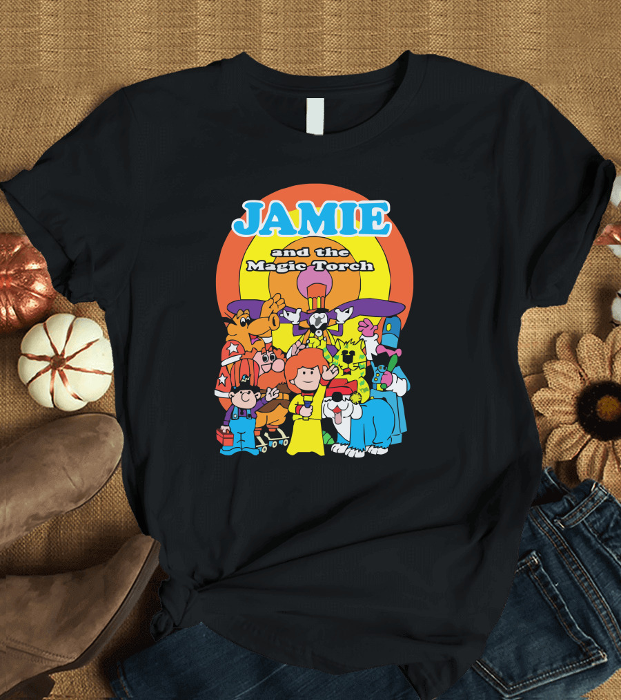 JAMIE And The Magic Torch Characters Ensemble Retro T-Shirt