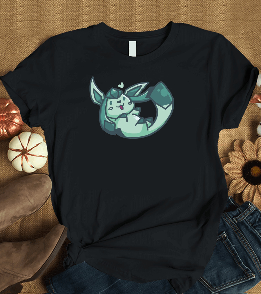 Glaceon Ice-Type Pokémon with Heart T-Shirt