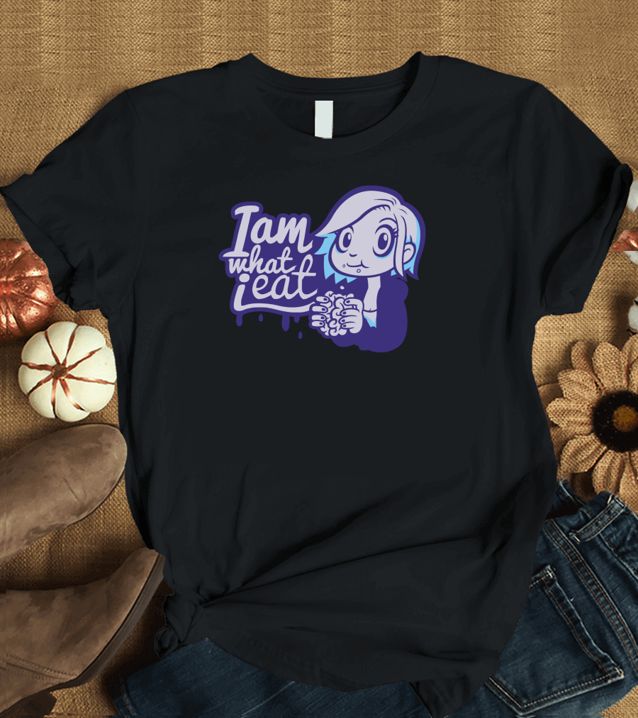 I Am What I Eat Cute Brain Foodie Cartoon T-Shirt