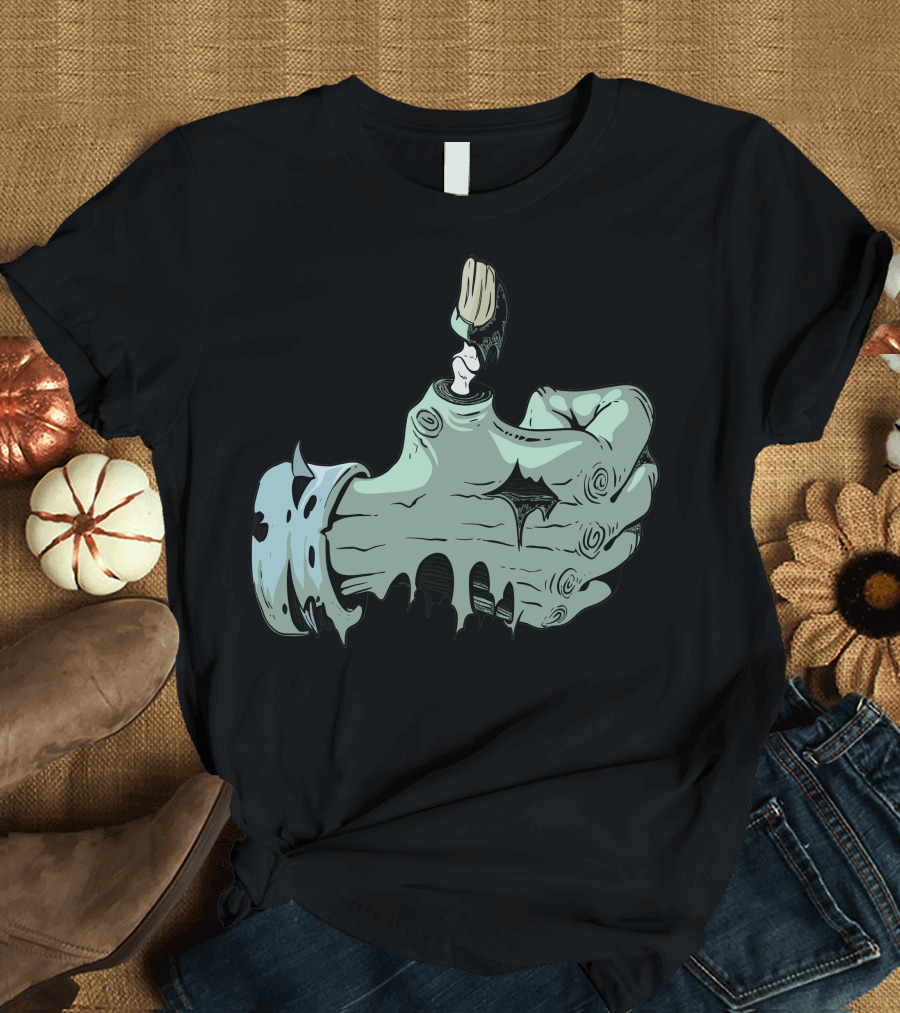 Zombie Like Thumbs Up Hand T-Shirt