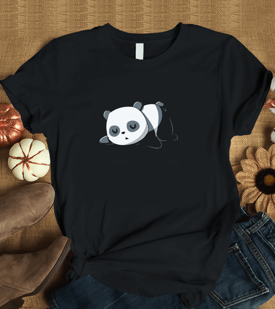 Say No To Doing Things Lazy Panda T-Shirt
