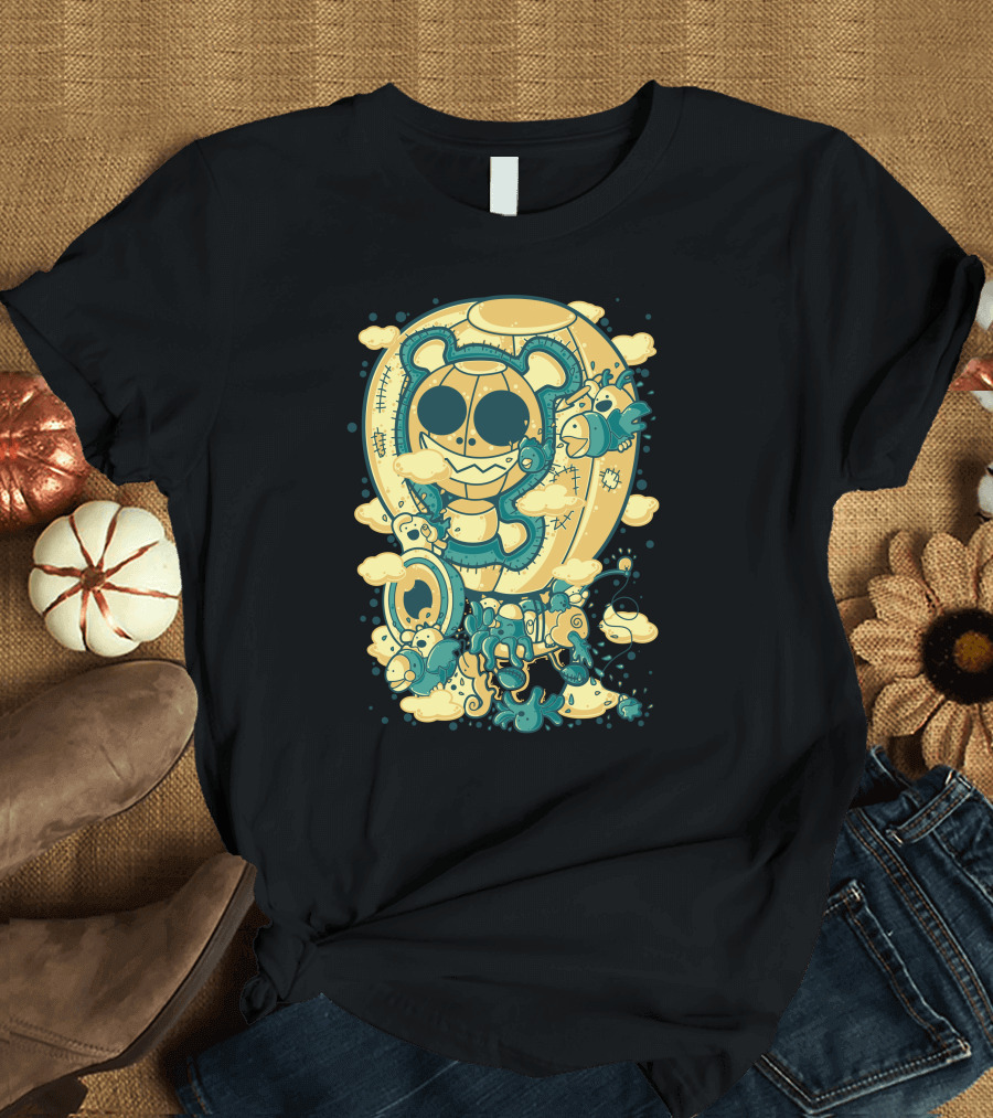 Skyjack Bear Balloon Adventure in Dreamy Clouds T-Shirt