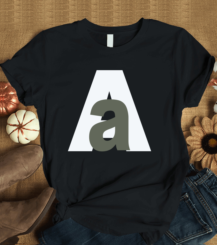 Aa White and Olive Green Overlay T-Shirt