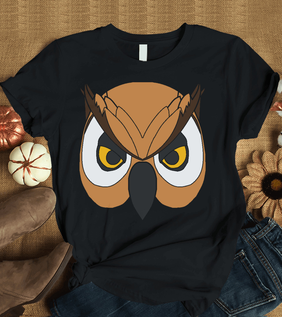 Anima Had Owl Face Bold Brown Eyes T-Shirt