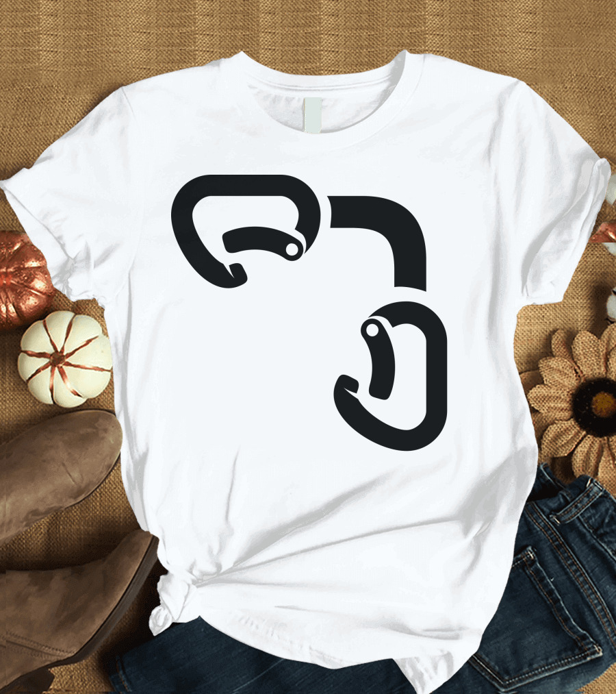 Black Best Rock Climbing Carabiner Symbols T-Shirt