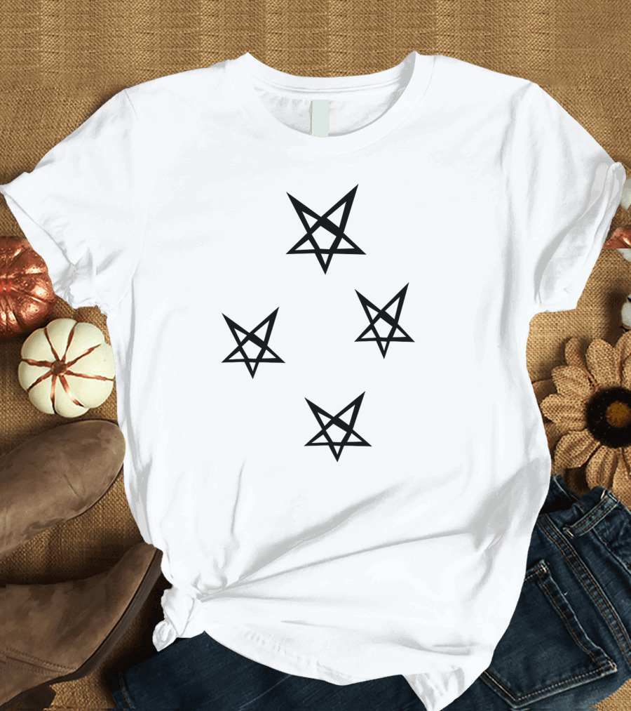 Black Star Geometric Pentagram T-Shirt
