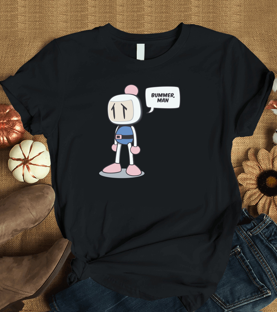Bummer Man Sad Cartoon Character T-Shirt