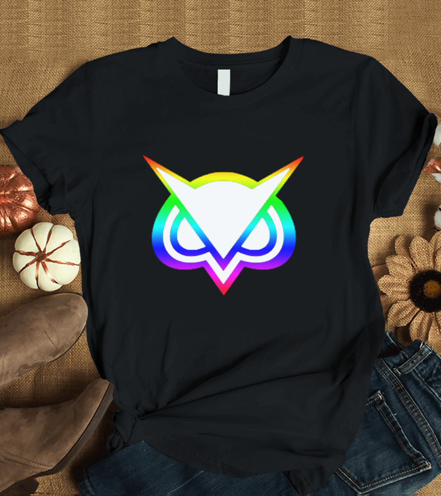 Colorful Owl Logo Symbol Rainbow Spectrum T-Shirt