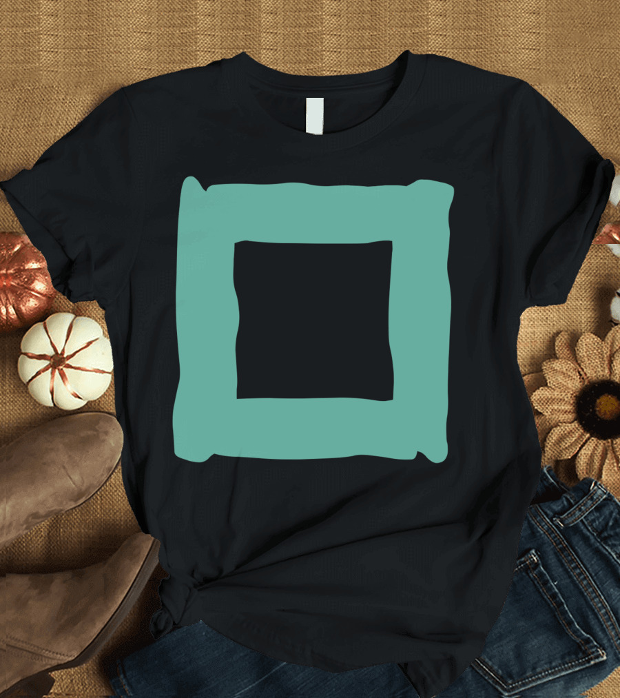 Couple Square Green Frame T-Shirt