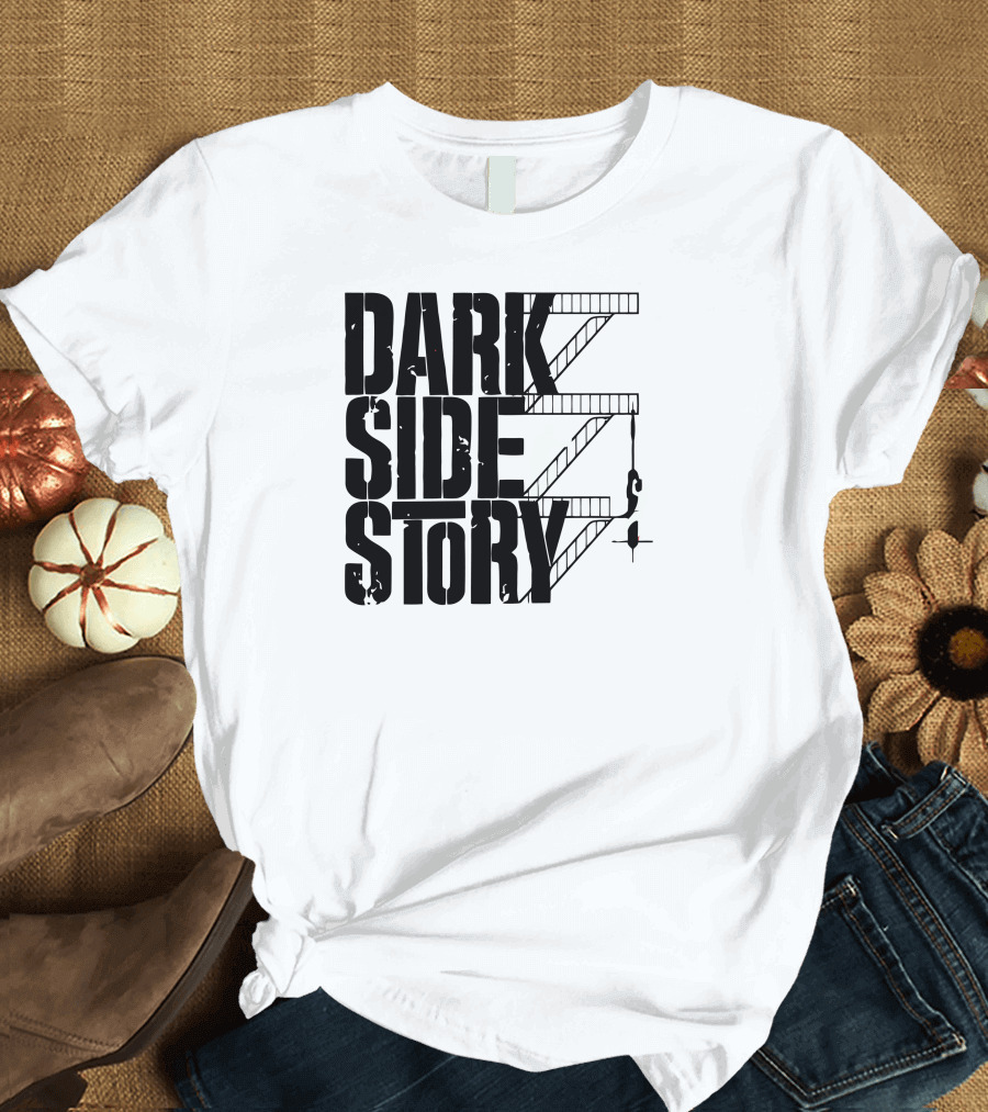 Dark Side Story Star Wars Parody Font and Stairs Scene T-Shirt