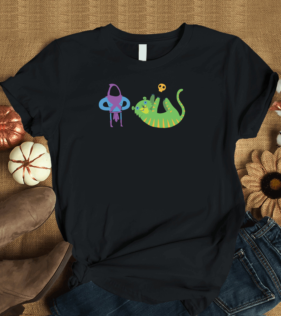 Foiled Again with Colorful Knight and Tiger Skull T-Shirt