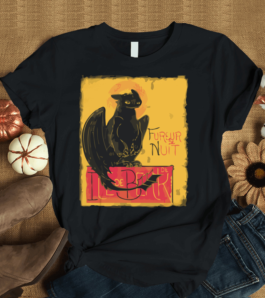 Fureur de Nuit Chat Noir T-Shirt