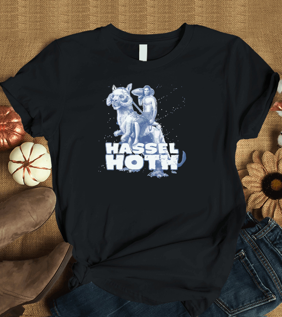 Hasselhoth Star Wars Parody with Tauntaun Rider Iconic Fusion T-Shirt