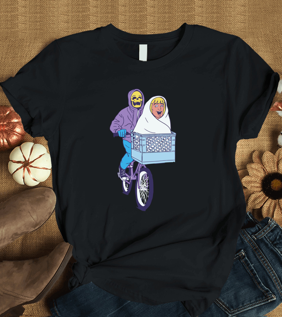 He Man Skeletor Mashup Riding Bike T-Shirt