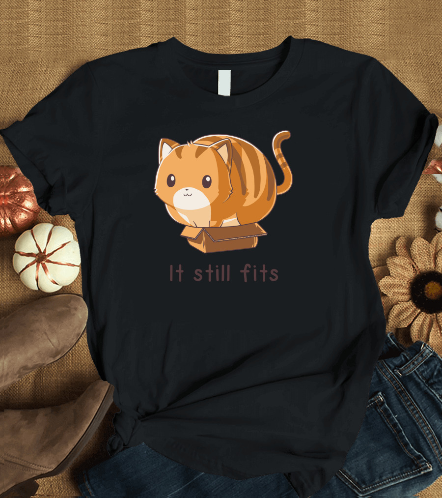 It Still Fits Cute Cat in Box T-Shirt