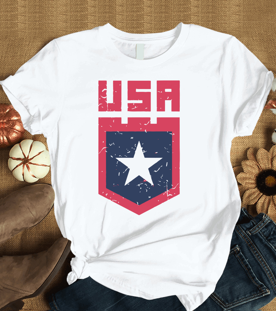 USA Star Shield Land Of The Free T-Shirt