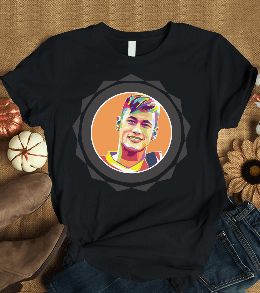 Neymar Pop Art Portrait Soccer T-Shirt