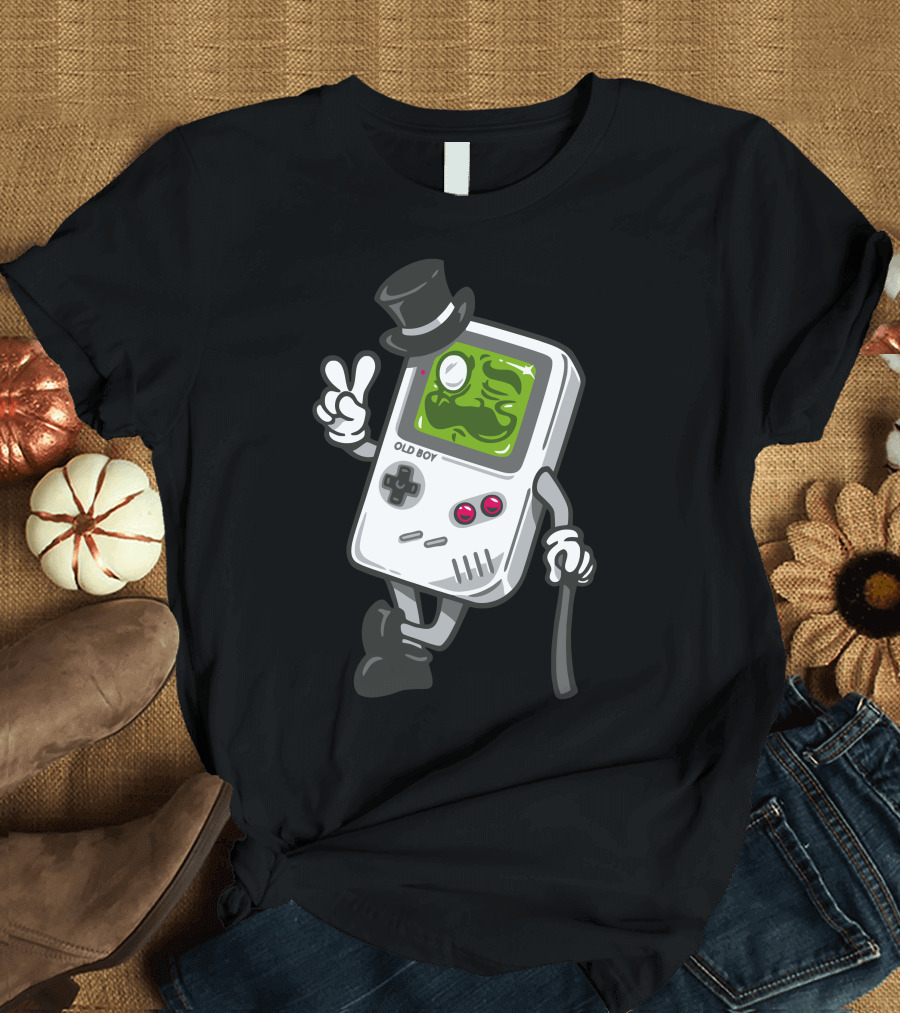 Old Boy Gameboy with Top Hat and Cane T-Shirt