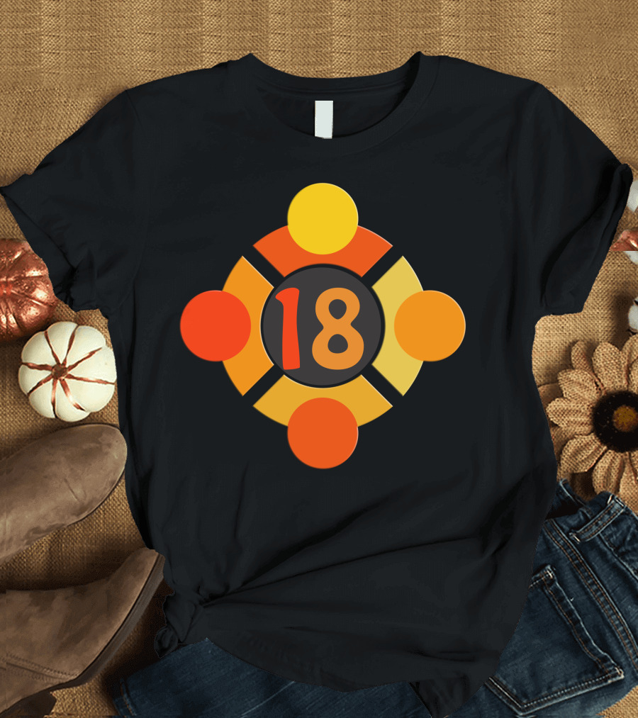 Ubuntu 18 Orange Circle T-Shirt