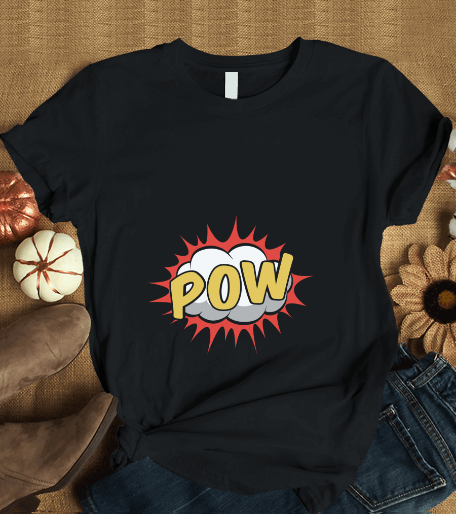POW Comic Style Explosion Cartoon Burst T-Shirt