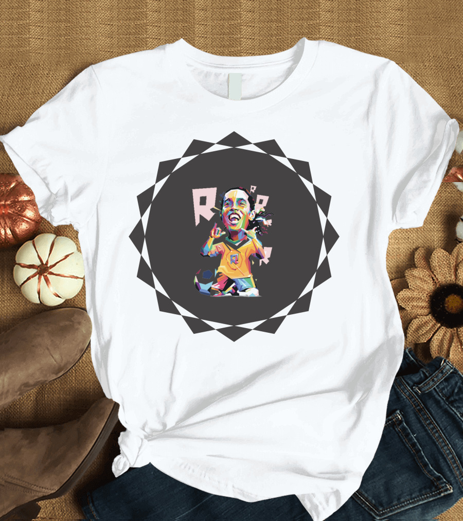 Ronaldinho Anime Polygon Art Brazil Soccer T-Shirt