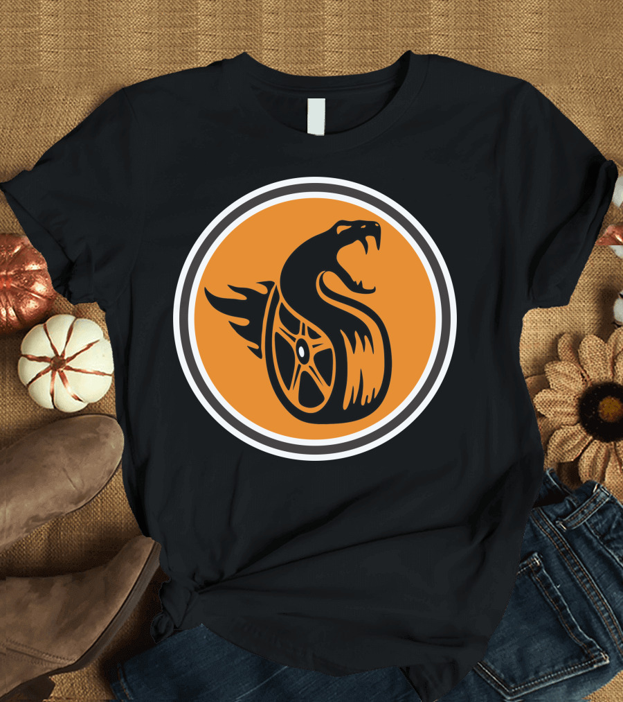 Turbo Snake Flaming Tire Badge T-Shirt