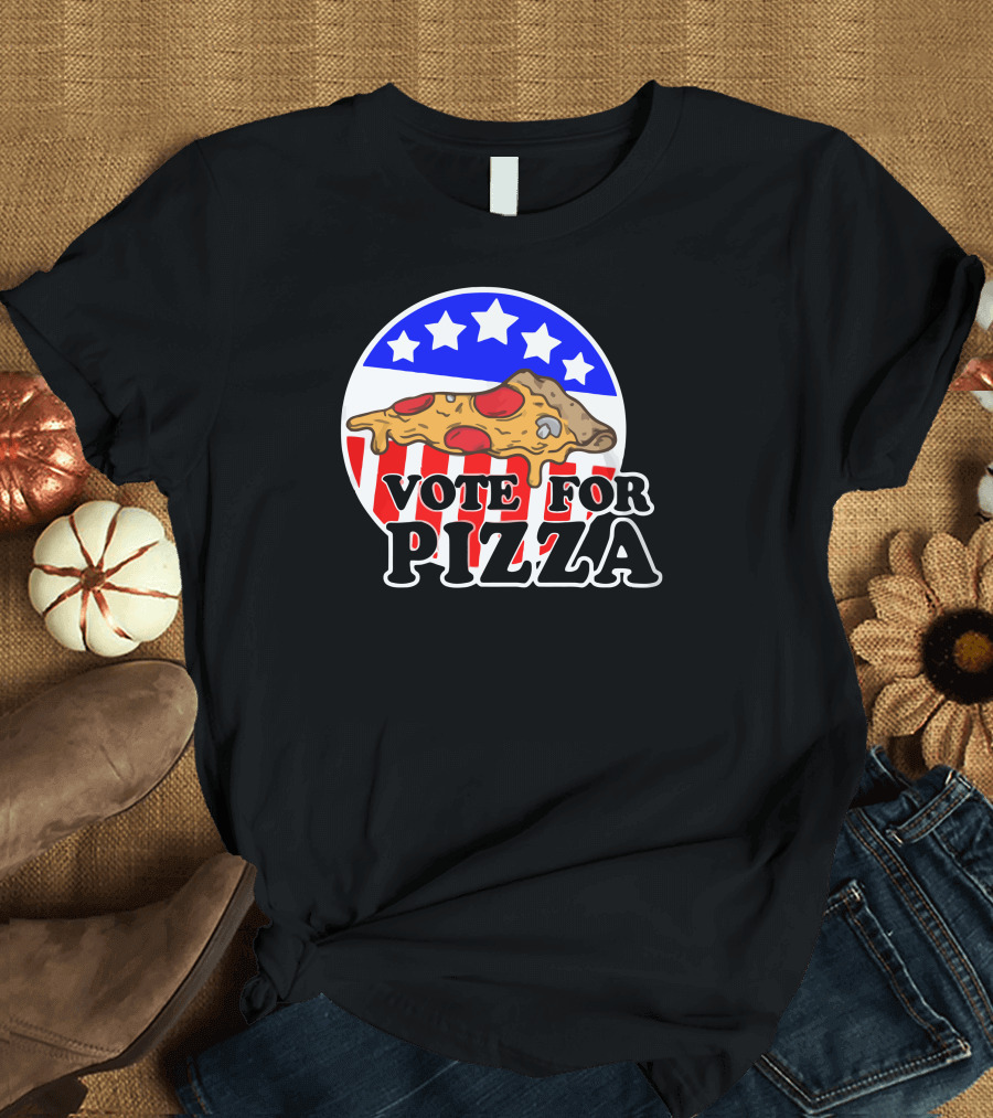 Vote For Pizza Stars and Pepperoni T-Shirt