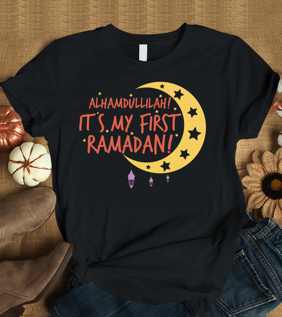 Alhamdullilah It's My First Ramadan Moon and Stars T-Shirt