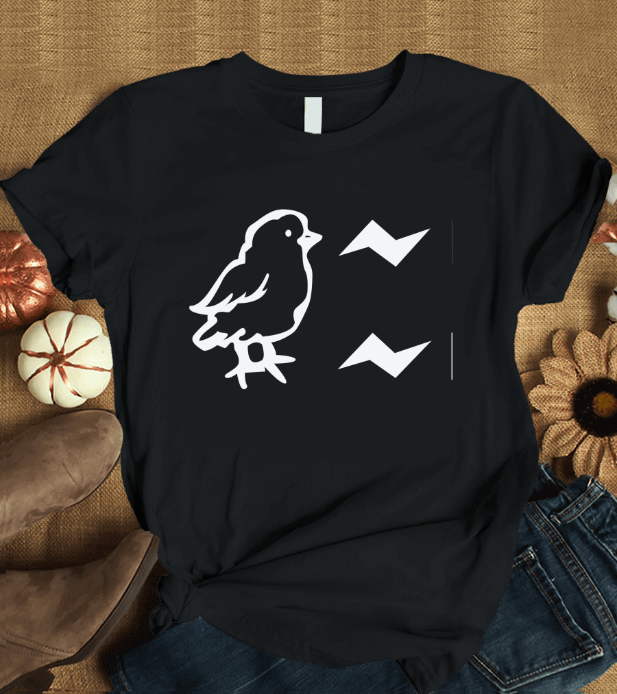 Chicken Say Ciit Cit Bird With Double Zigzag Marks T-Shirt