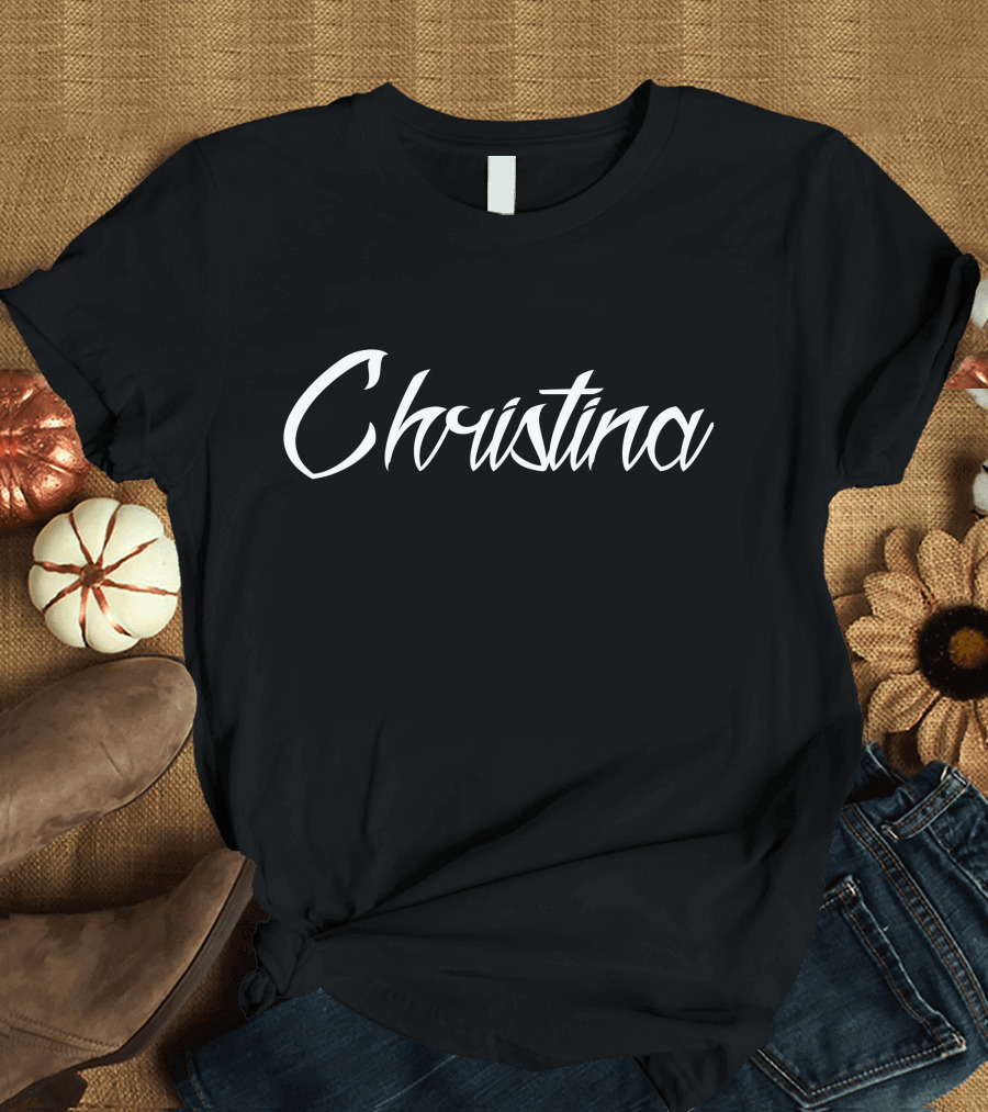Christina Name in Stylish Script Font T-Shirt