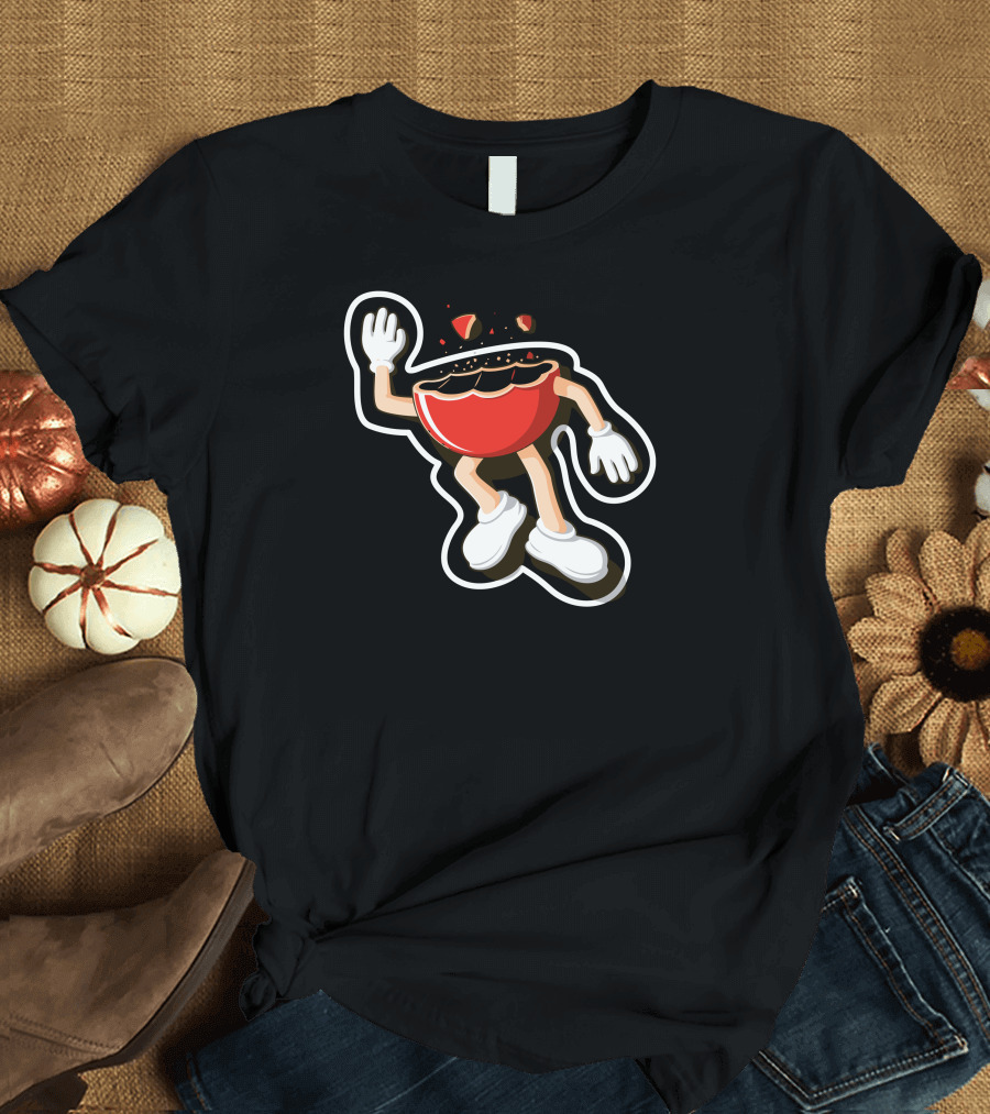 Death By Chocolate Cartoon Pie with Walking Legs T-Shirt