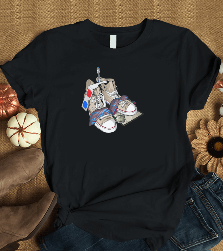 Decem Stuff Retro Sneakers 3D Glasses and Cassette Tape T-Shirt