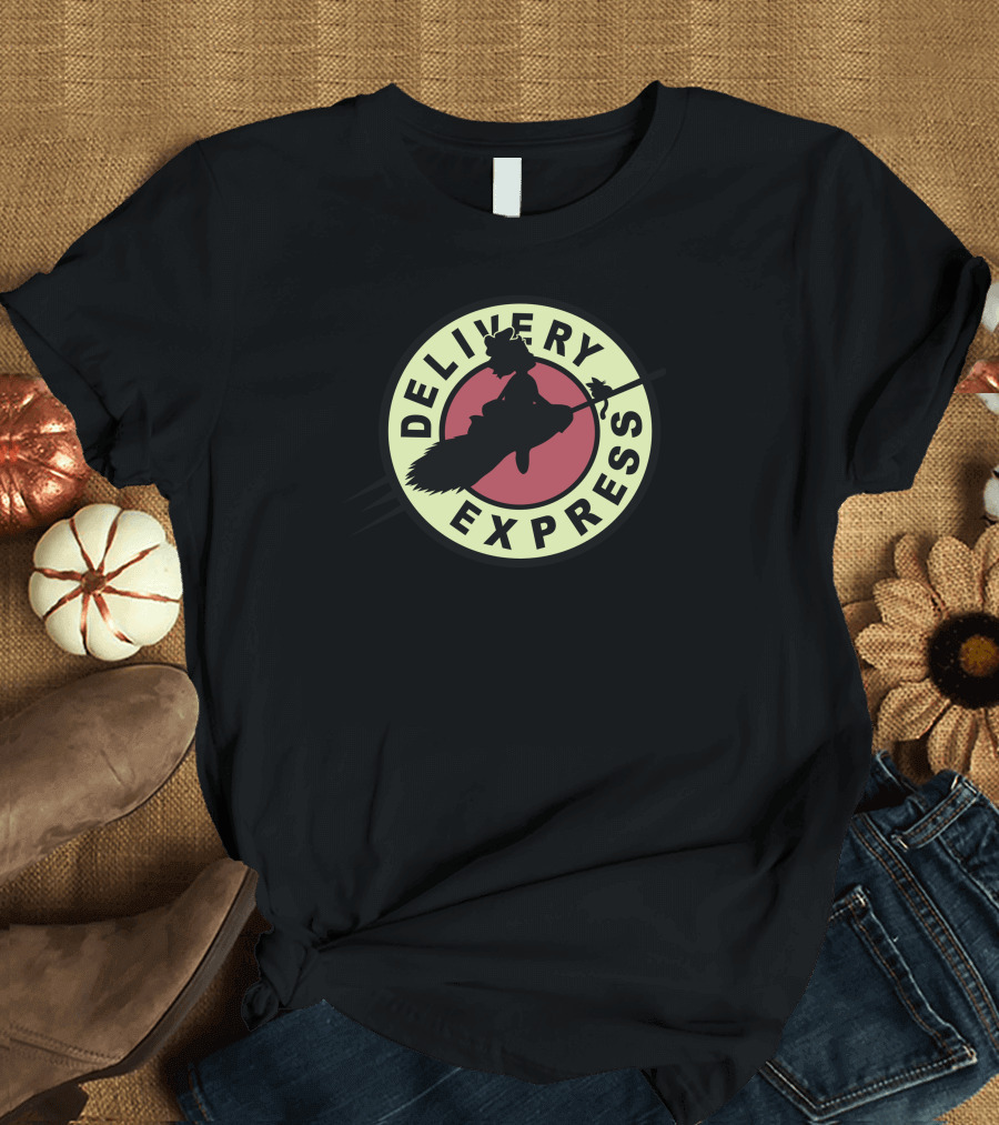 Delivery Express Kiki Silhouette Broom Circle T-Shirt