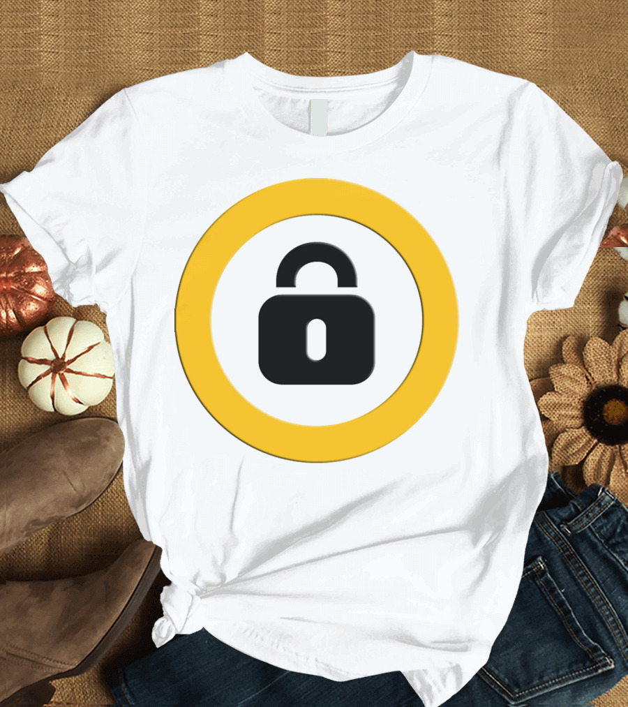Key Low Lock Symbol Circle T-Shirt