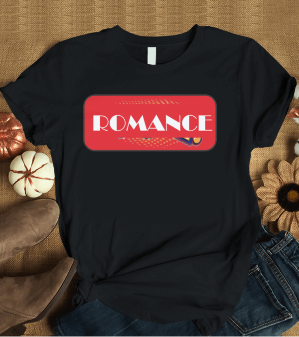 T-Shirt: Romance Retro Pop Art Red Rectangle T-Shirt Romance Retro Pop Art Red Rectangle T-Shirt