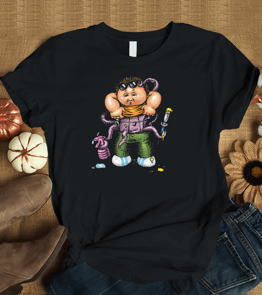 4C Tummy Aiken Alien Creature Tentacles and Paintbrush Cartoon Character T-Shirt