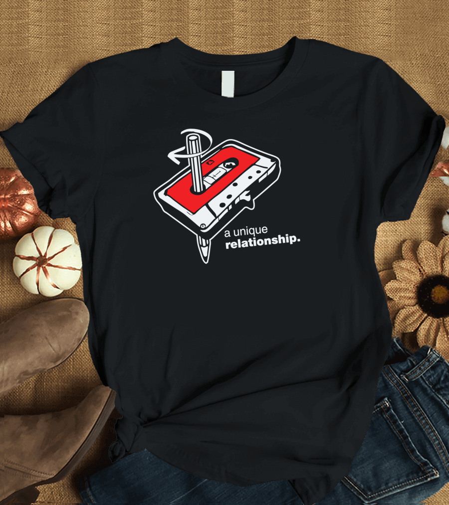Pencil and Cassette Tape: A Unique Relationship T-Shirt