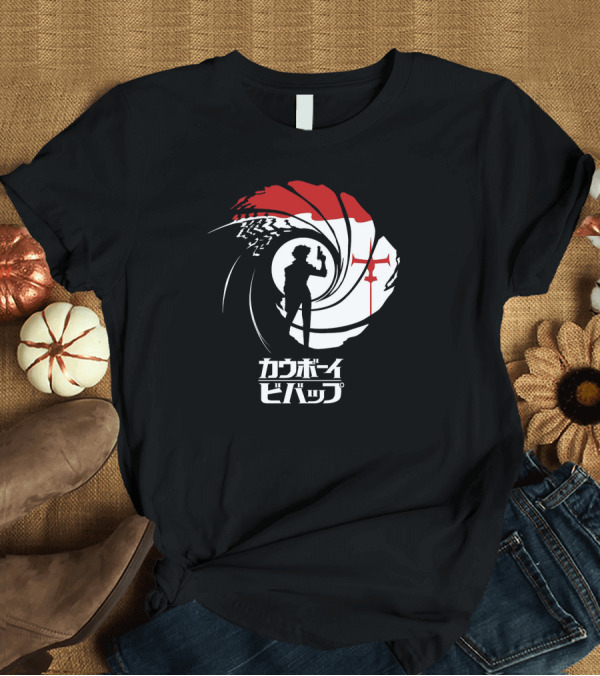T-Shirt: Cowboy Bebop Spy Spiral Silhouette T-Shirt Cowboy Bebop Spy Spiral Silhouette T-Shirt