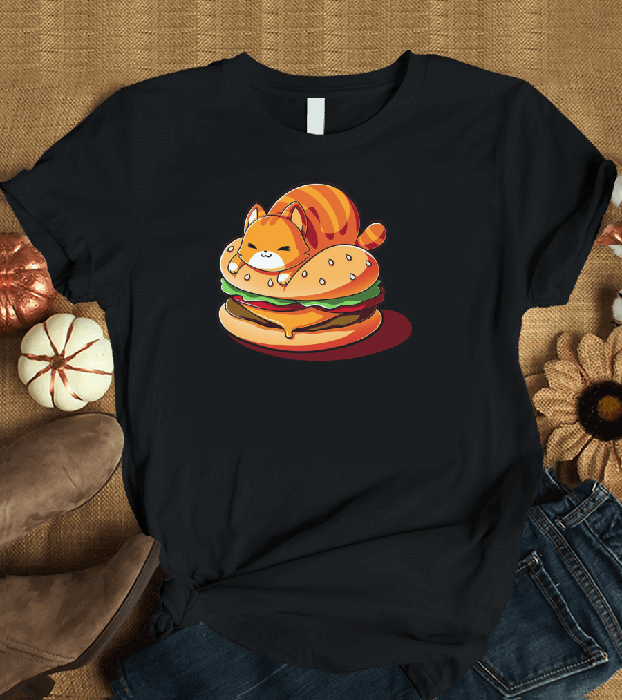 All The Noms Kitty Burger Delight T-Shirt