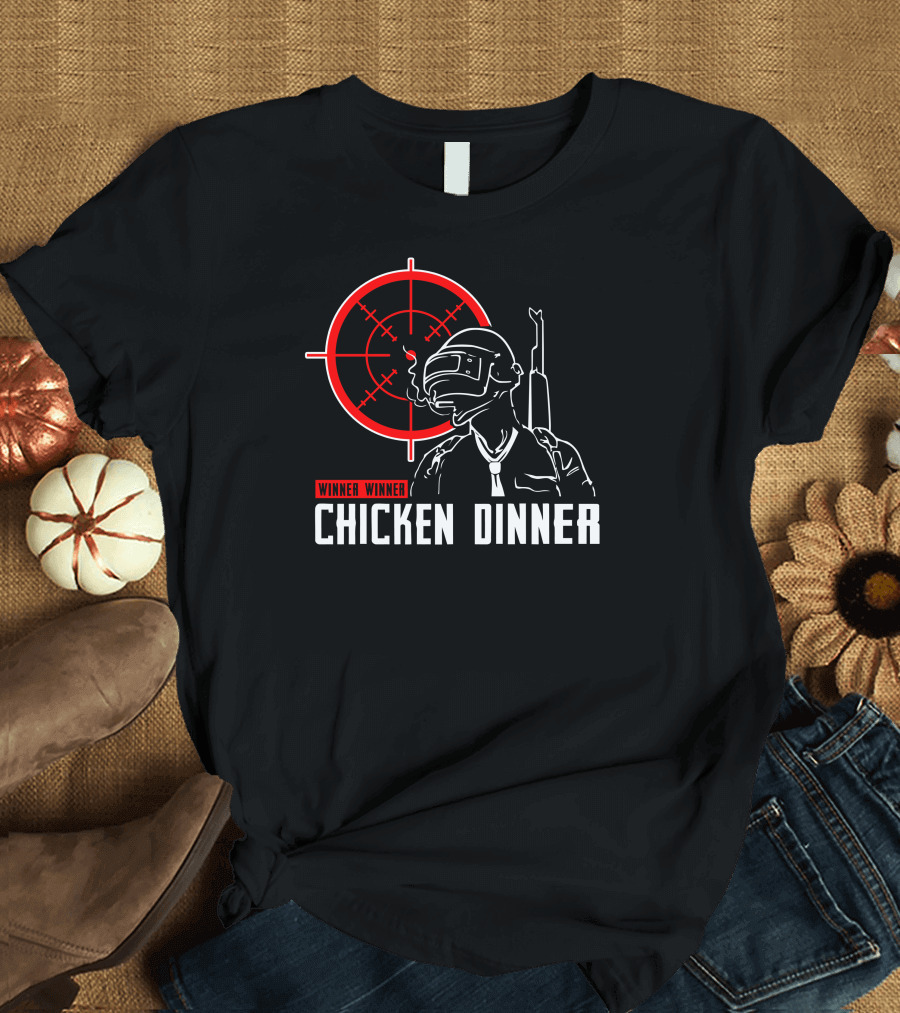Winner Winner Chicken Dinner Battle Ground Helmet Target T-Shirt