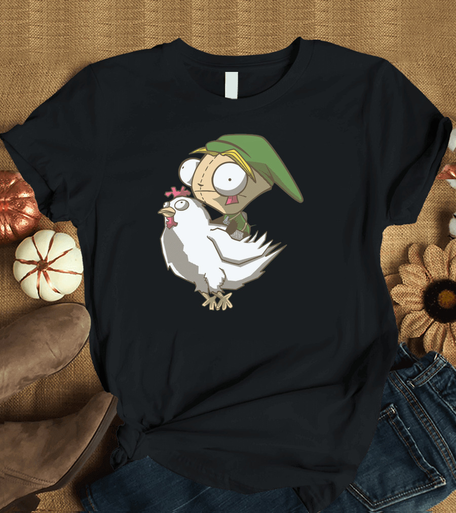 Invader Zim Link on Chicken Adventure T-Shirt